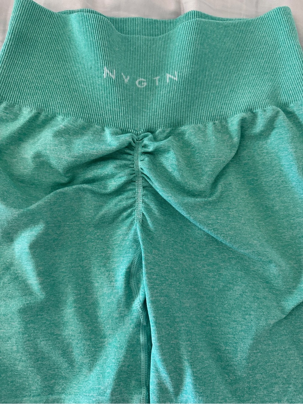 NVGTN High-Waist Scrunch Athletic Shorts – Teal